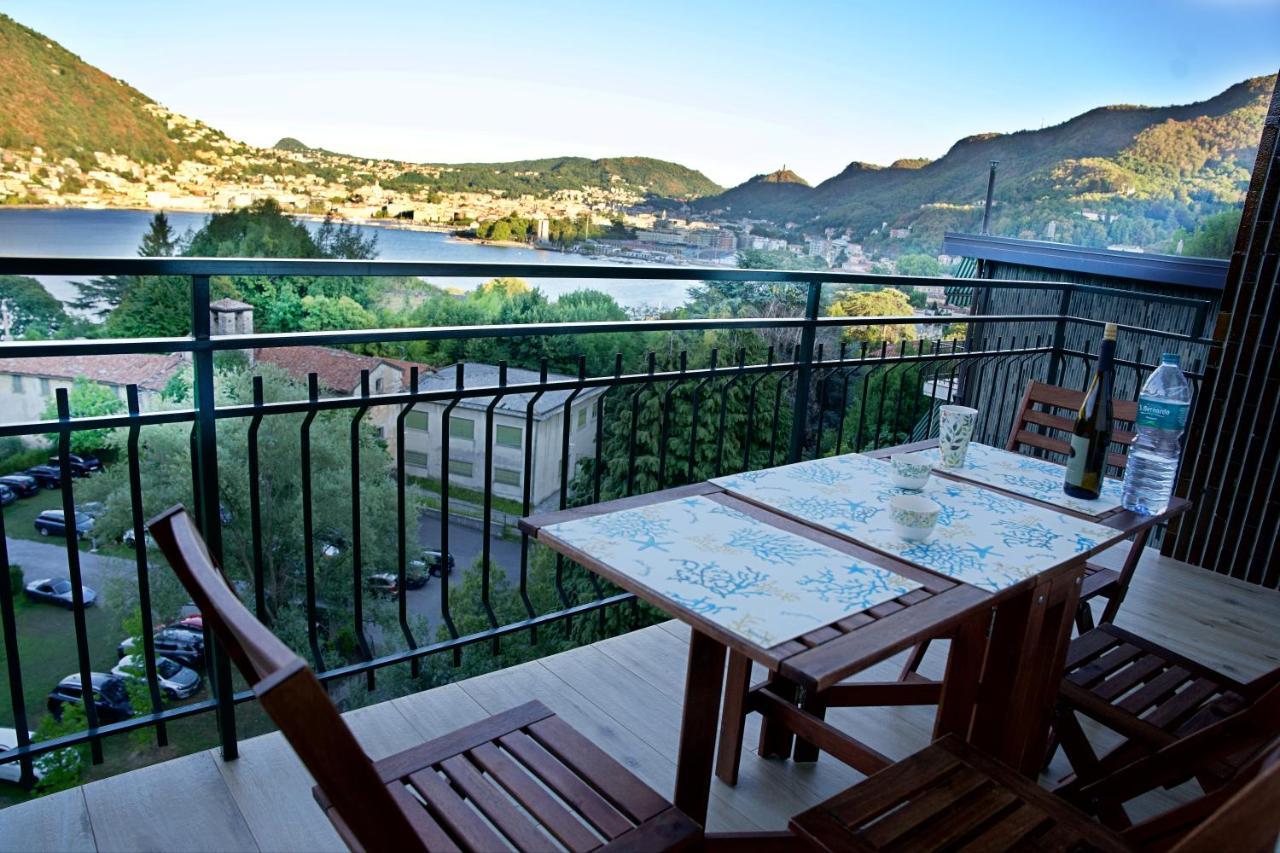 The Blue - Lake / City View Modern Apt Near Villa Olmo 科莫 外观 照片